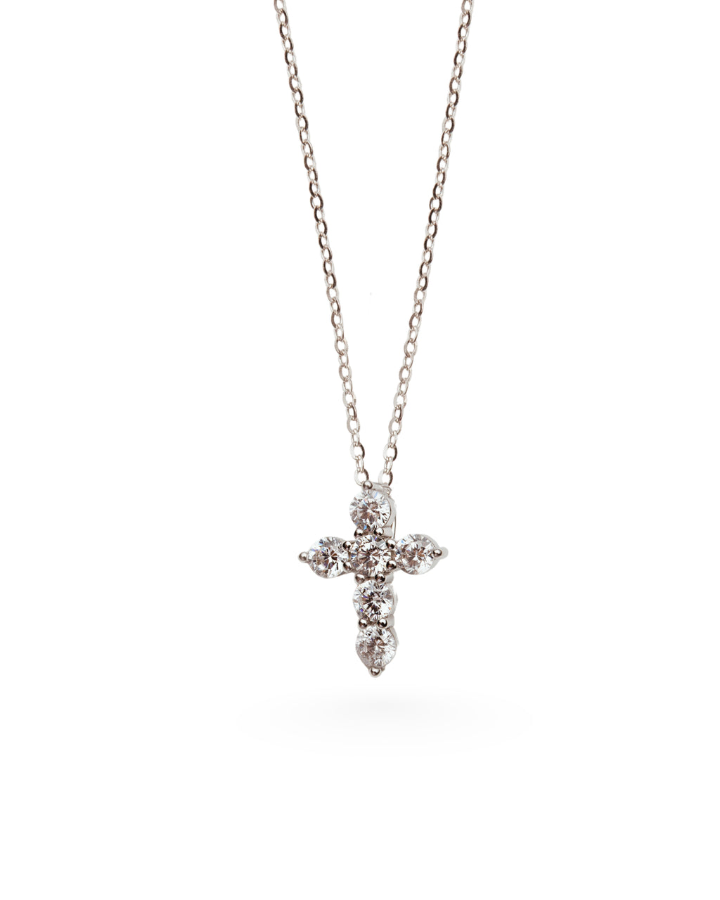 Lant argint Crystal Cross
