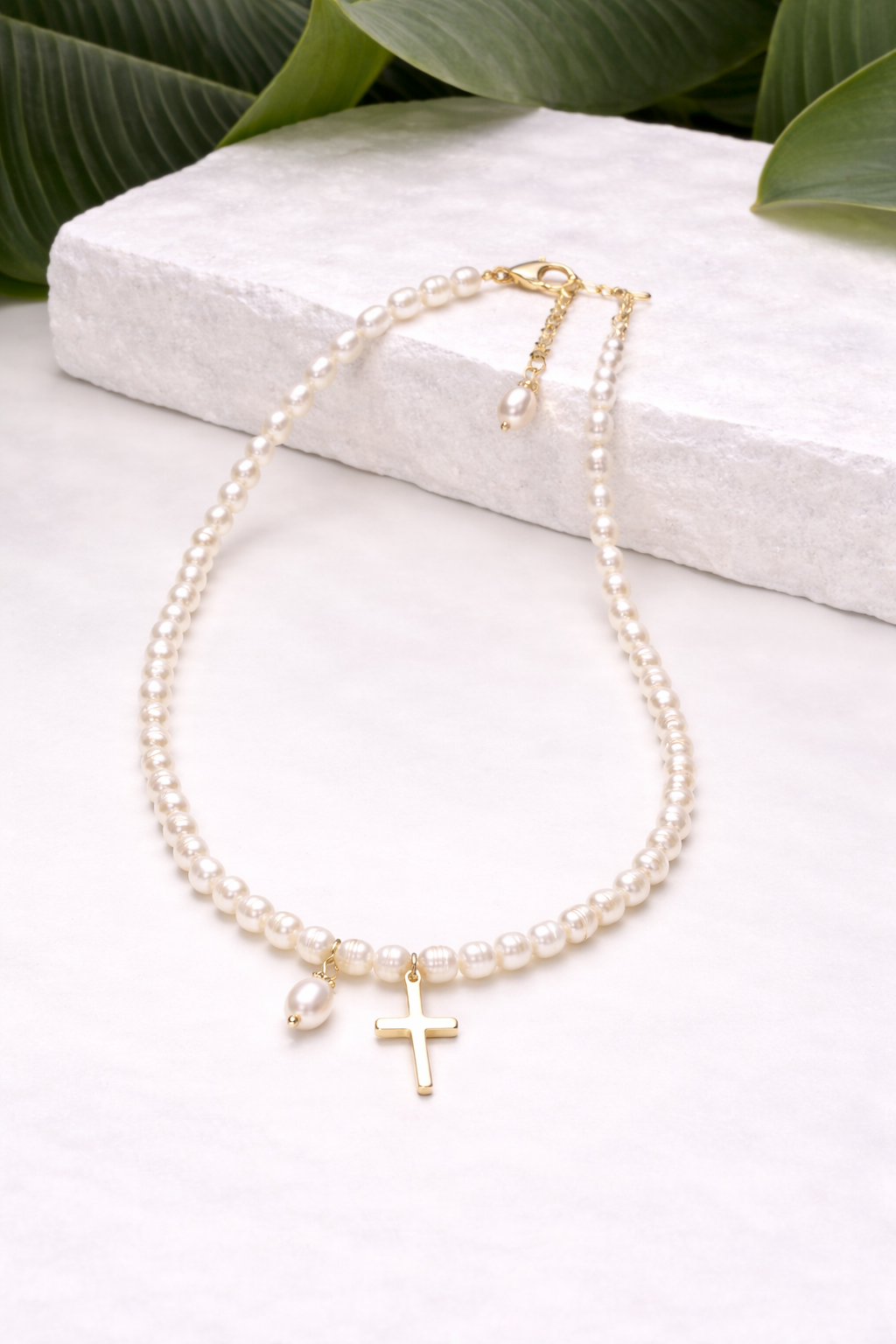 Colier perle naturale de cultura Golden Cross