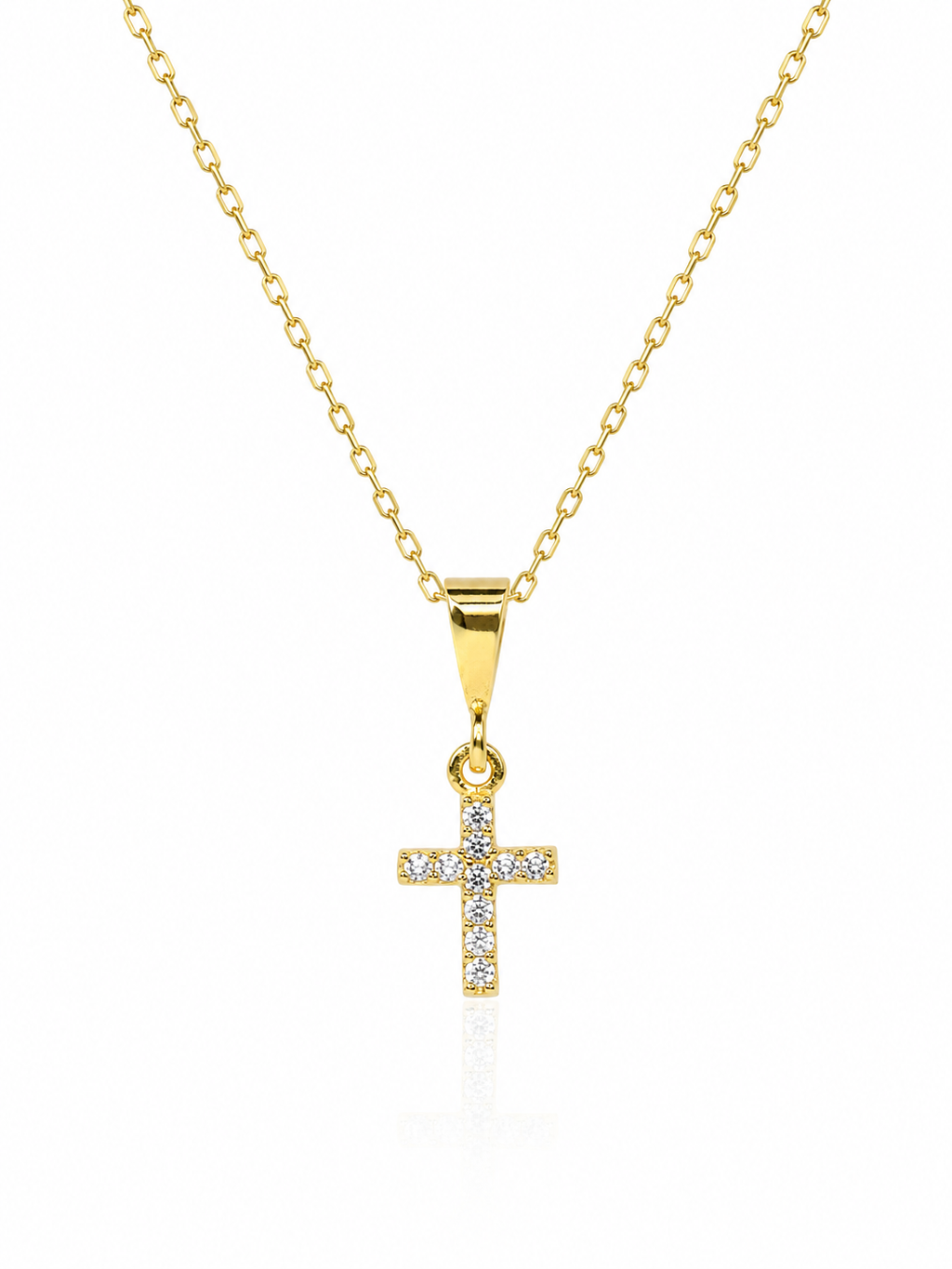 Colier Golden Cross din argint 925 placat cu aur

