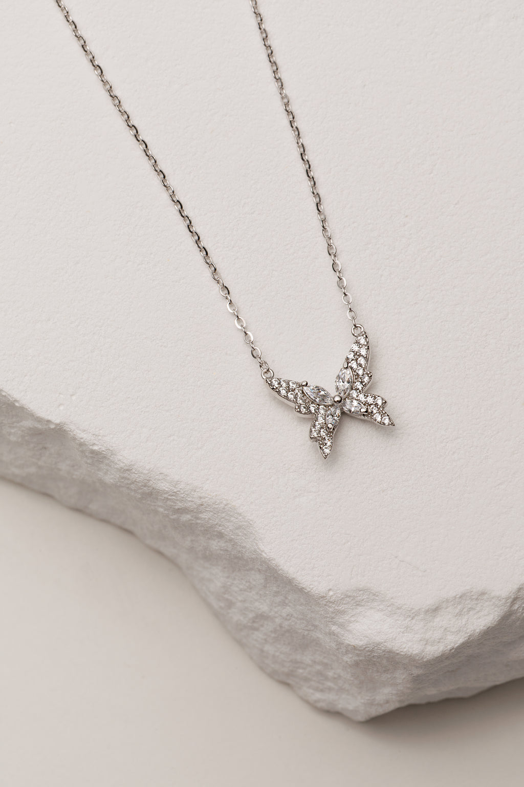 Lant argint Crystal Butterfly