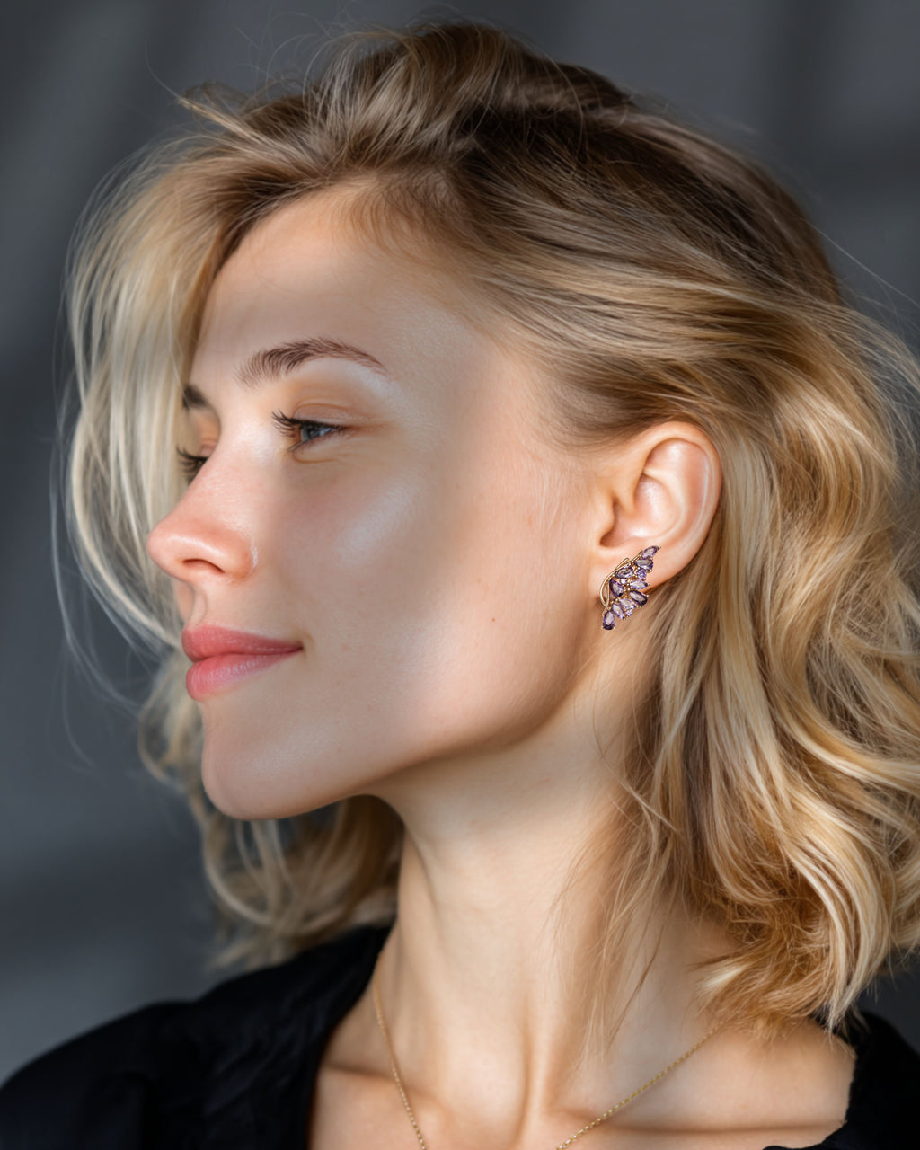 Cercei cupru Lavender Wings