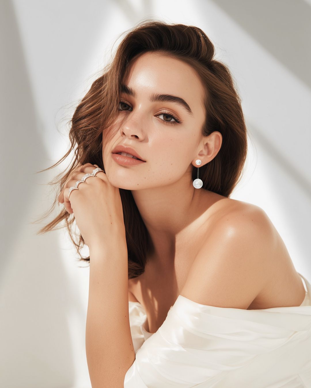 Cercei argint placat cu aur 18k Moonline