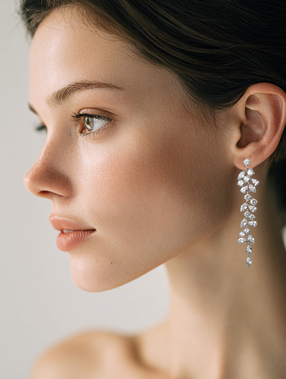 Cercei argint si cristale Crystal Ivy