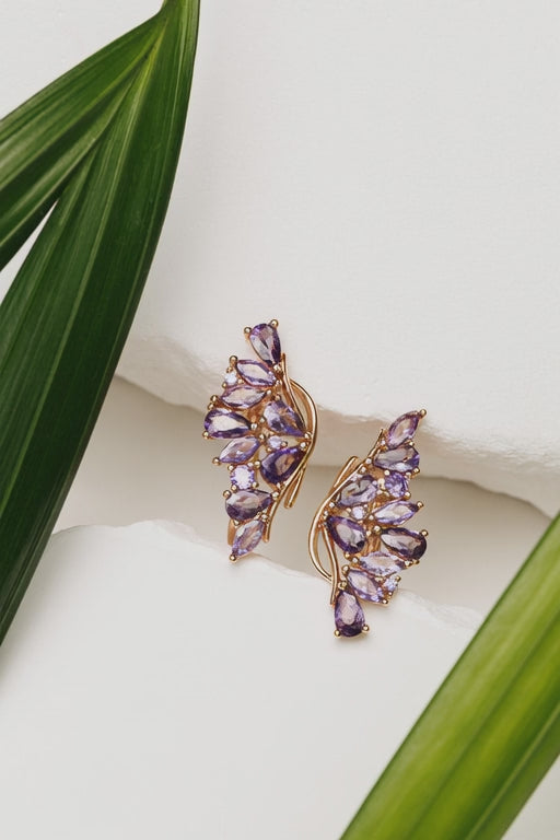Cercei cupru Lavender Wings
